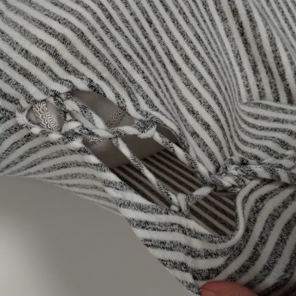 Fantastic Fawn women's size Large striped top braided open shoulder oversized - Picture 4 of 10